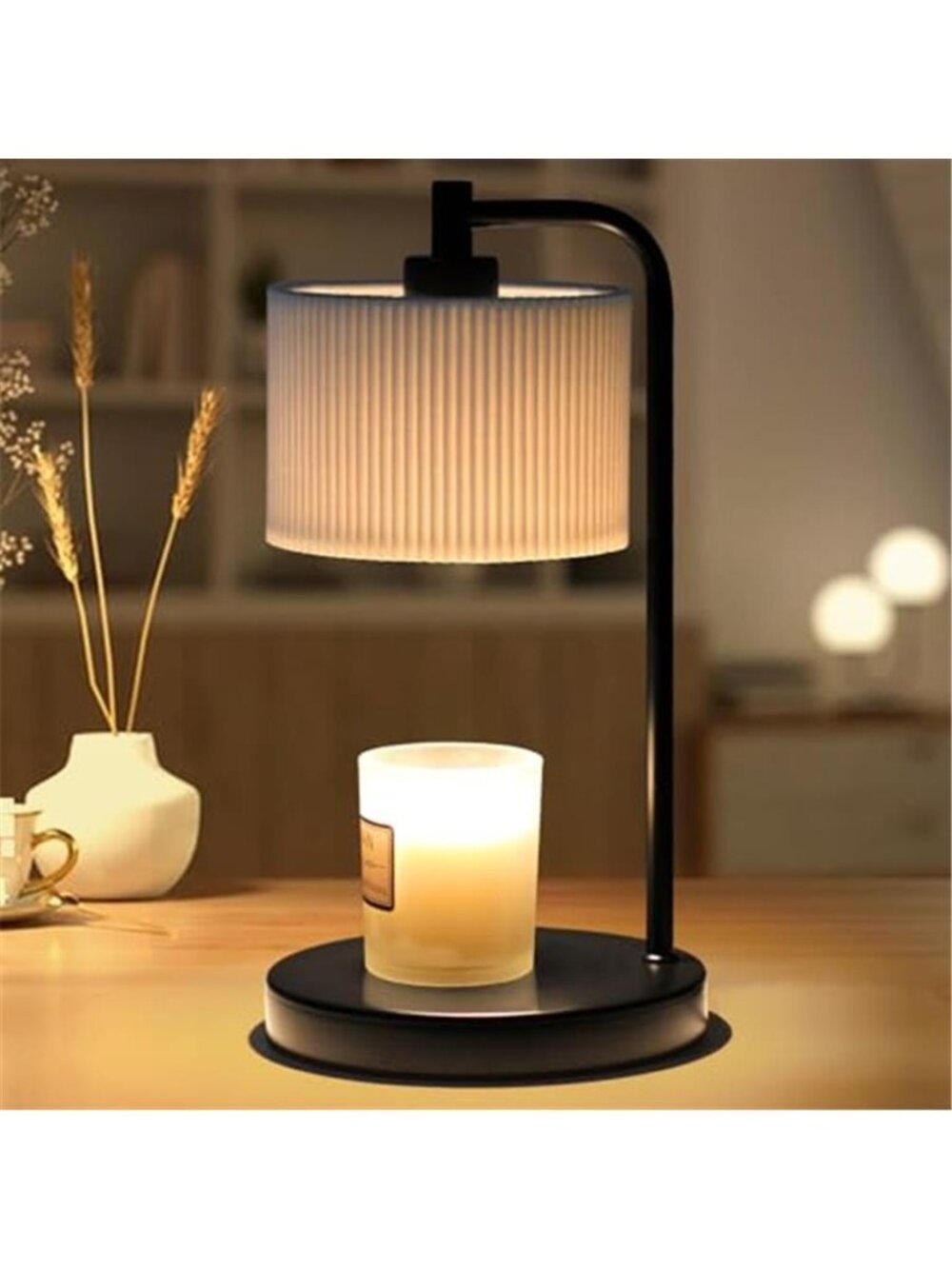 Candle Warmer Lamp Dimmable Wax Melter With Timer Table Lamp 2 Bulbs Home Decor
